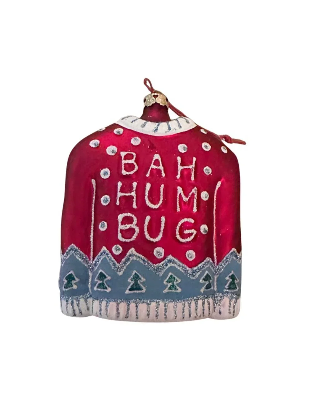 NEW Red Humbug Sweater Ornament